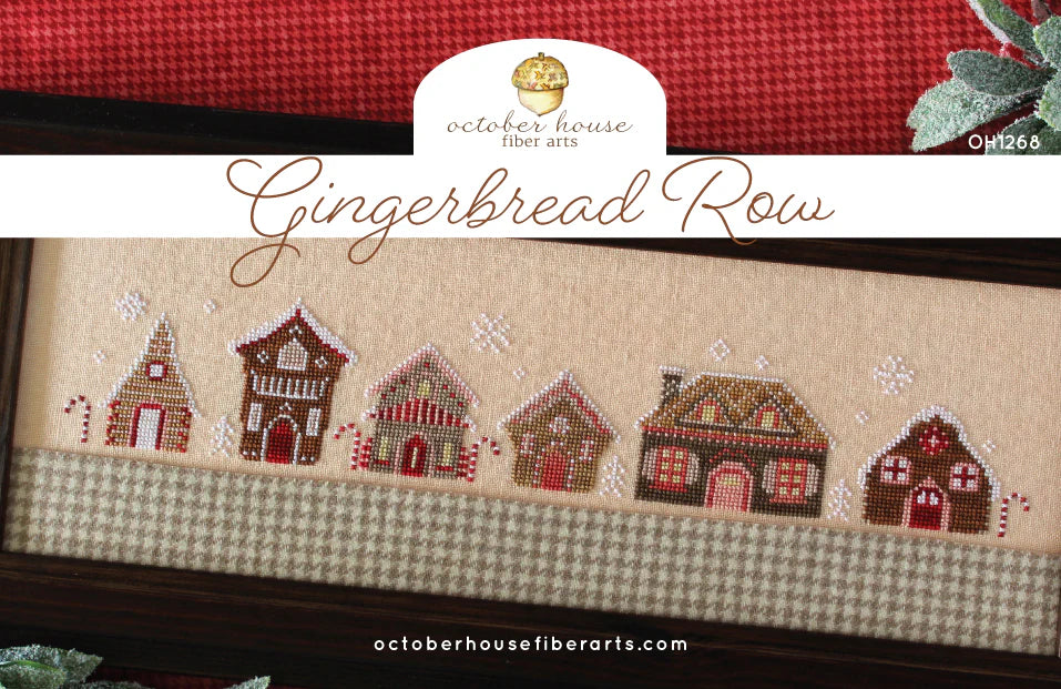 October House Fiber Arts - Gingerbread Row - Cross Stitch Pattern