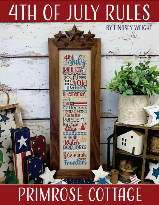 Primrose Cottage - 4th of July Rules - Cross Stitch Pattern